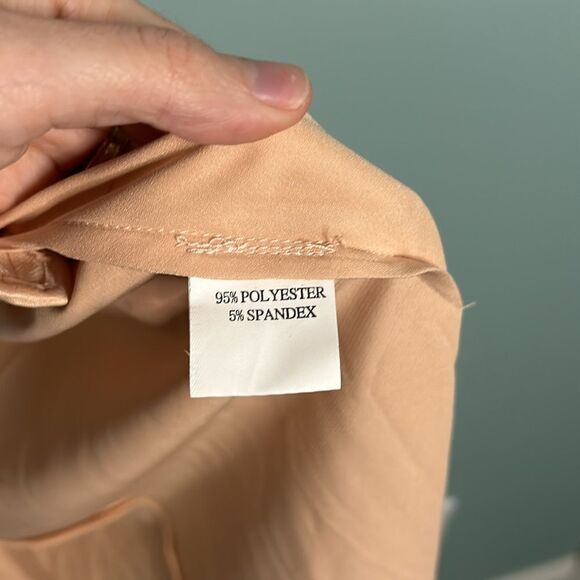 House of CB Coco Beige Nude Satin Drape Back Cowl Dress - Picture 6 of 8